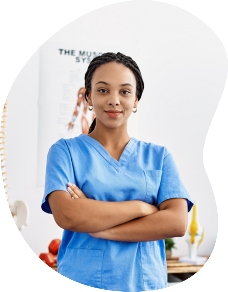 Physiotherapeutin im Praxis-Setting
